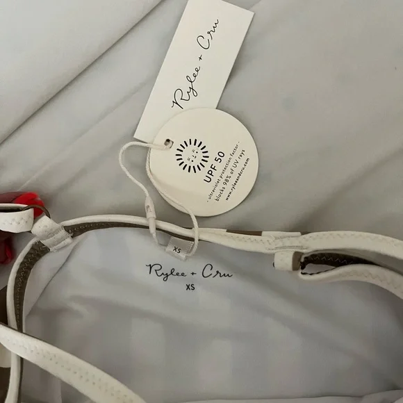 Rylee and Cru Womens Olive striped swimsuit in size XS. - Picture 2 of 3